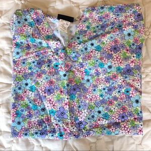 floral scrub top